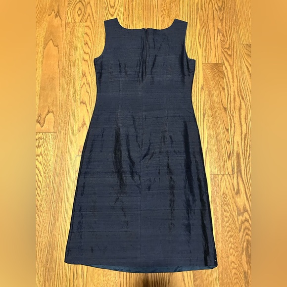 Jake 100% Silk Navy Sheath Sleeveless Dress Made in England - Picture 6 of 9